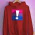 Bisexual Pride Flag Exclamation Point Hoodie - Red